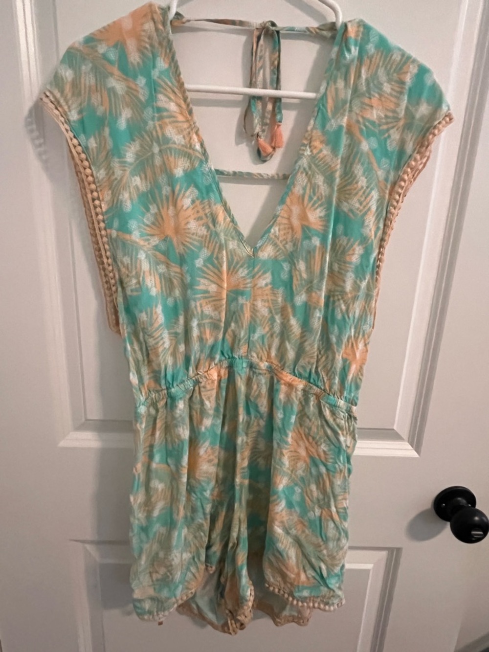 Josephine Resort Mint & Peach Tie-Dye Romper - large